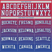 Load image into Gallery viewer, Custom Stitched Red White-Royal Fade Fashion Sports Pullover Sweatshirt Hoodie
