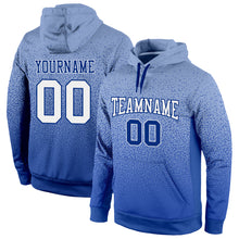 Load image into Gallery viewer, Custom Stitched Light Blue White-Royal Fade Fashion Sports Pullover Sweatshirt Hoodie
