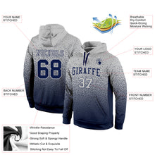 Load image into Gallery viewer, Custom Stitched Gray Navy Fade Fashion Sports Pullover Sweatshirt Hoodie

