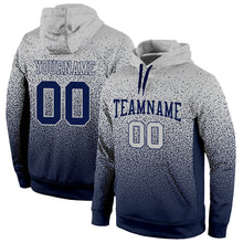 Load image into Gallery viewer, Custom Stitched Gray Navy Fade Fashion Sports Pullover Sweatshirt Hoodie
