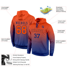 Load image into Gallery viewer, Custom Stitched Royal Orange Fade Fashion Sports Pullover Sweatshirt Hoodie
