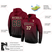 Load image into Gallery viewer, Custom Stitched Crimson Black-Cream Fade Fashion Sports Pullover Sweatshirt Hoodie
