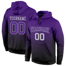 Load image into Gallery viewer, Custom Stitched Black Purple-Gray Fade Fashion Sports Pullover Sweatshirt Hoodie
