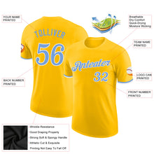 Load image into Gallery viewer, Custom Gold Light Blue-White Performance T-Shirt
