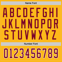 Load image into Gallery viewer, Custom Gold Maroon-White Hockey Jersey
