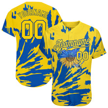 Load image into Gallery viewer, Custom 3D Pattern Design Ukraine Sunflower Nightingale Authentic Baseball Jersey
