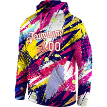 Load image into Gallery viewer, Custom Stitched Graffiti Pattern White-Red 3D Sports Pullover Sweatshirt Hoodie
