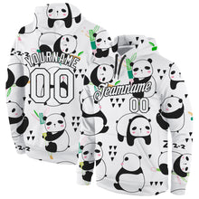 Load image into Gallery viewer, Custom Stitched Graffiti Pattern White-Black 3D Panda Sports Pullover Sweatshirt Hoodie
