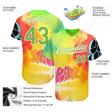 Load image into Gallery viewer, Custom Graffiti Pattern Neon Green-White 3D Authentic Baseball Jersey
