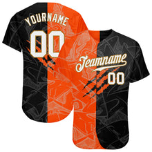 Load image into Gallery viewer, Custom Graffiti Pattern White-Old Gold 3D Authentic Baseball Jersey
