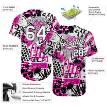 Load image into Gallery viewer, Custom Graffiti Pattern White-Black 3D Authentic Baseball Jersey
