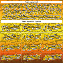 Load image into Gallery viewer, Custom Graffiti Pattern Gold-Black 3D Authentic Baseball Jersey
