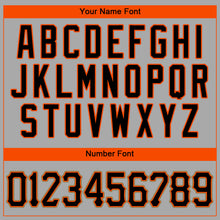 Load image into Gallery viewer, Custom Gray Black-Orange Authentic Baseball Jersey
