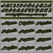 Load image into Gallery viewer, Custom Gray Olive-Black Authentic Memorial Day Baseball Jersey
