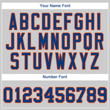 Load image into Gallery viewer, Custom Gray Royal-Orange Authentic Baseball Jersey
