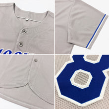 Load image into Gallery viewer, Custom Gray Red-Royal Authentic Baseball Jersey
