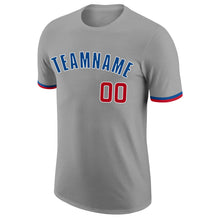 Load image into Gallery viewer, Custom Gray Red-Royal Performance T-Shirt
