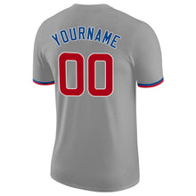 Load image into Gallery viewer, Custom Gray Red-Royal Performance T-Shirt
