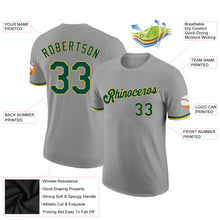 Load image into Gallery viewer, Custom Gray Green-Gold Performance T-Shirt
