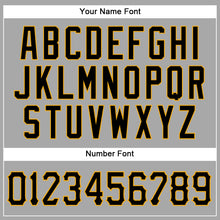 Load image into Gallery viewer, Custom Gray Black-Gold Authentic Baseball Jersey
