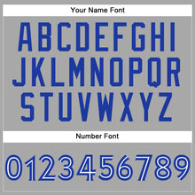 Load image into Gallery viewer, Custom Gray Royal-White Authentic Baseball Jersey
