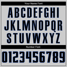 Load image into Gallery viewer, Custom Gray Black-Blue Authentic Baseball Jersey
