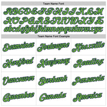 Load image into Gallery viewer, Custom Gray Neon Green-Navy Authentic Baseball Jersey
