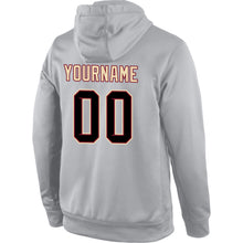 Load image into Gallery viewer, Custom Stitched Gray Black-Crimson Sports Pullover Sweatshirt Hoodie
