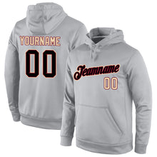 Load image into Gallery viewer, Custom Stitched Gray Black-Crimson Sports Pullover Sweatshirt Hoodie
