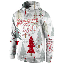 Load image into Gallery viewer, Custom Stitched Gray White-Red Christmas 3D Sports Pullover Sweatshirt Hoodie
