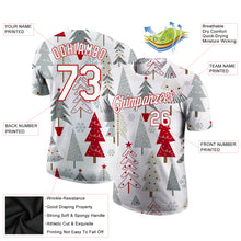 Load image into Gallery viewer, Custom Gray White-Red Christmas 3D Performance T-Shirt
