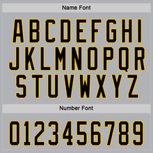 Load image into Gallery viewer, Custom Gray Black-Gold Hockey Jersey
