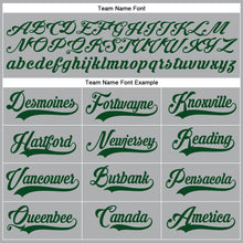 Load image into Gallery viewer, Custom Gray Green-Black Authentic Baseball Jersey
