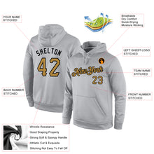 Load image into Gallery viewer, Custom Stitched Gray Old Gold-Black Sports Pullover Sweatshirt Hoodie
