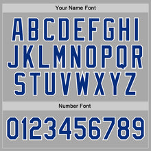 Load image into Gallery viewer, Custom Stitched Gray Royal Sports Pullover Sweatshirt Hoodie

