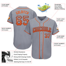 Load image into Gallery viewer, Custom Gray Orange-Navy Authentic Drift Fashion Baseball Jersey
