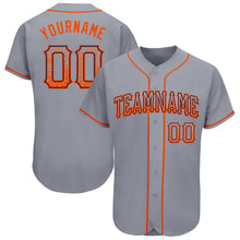 Load image into Gallery viewer, Custom Gray Orange-Navy Authentic Drift Fashion Baseball Jersey
