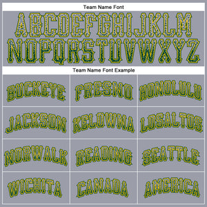 Custom Gray Green-Gold Authentic Drift Fashion Baseball Jersey