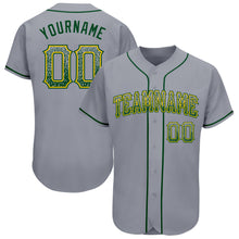 Load image into Gallery viewer, Custom Gray Green-Gold Authentic Drift Fashion Baseball Jersey
