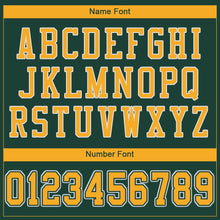 Load image into Gallery viewer, Custom Green Gold-White Mesh Authentic Football Jersey
