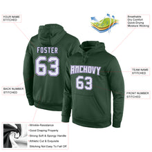 Load image into Gallery viewer, Custom Stitched Green White-Purple Sports Pullover Sweatshirt Hoodie
