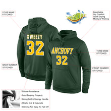 Load image into Gallery viewer, Custom Stitched Green Gold-White Sports Pullover Sweatshirt Hoodie
