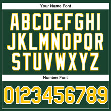 Load image into Gallery viewer, Custom Green White Pinstripe Gold-White Authentic Baseball Jersey
