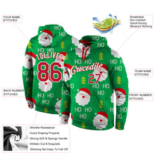 Load image into Gallery viewer, Custom Stitched Green Red-White Christmas 3D Sports Pullover Sweatshirt Hoodie
