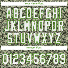 Load image into Gallery viewer, Custom Green White-Neon Green 3D Pattern Design Dollar Authentic Baseball Jersey
