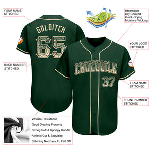 Custom Green Cream-Black Authentic Drift Fashion Baseball Jersey