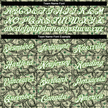 Load image into Gallery viewer, Custom Green White-Neon Green 3D Pattern Design Dollar Performance T-Shirt
