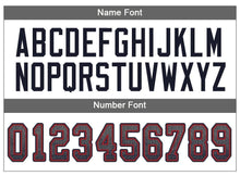 Load image into Gallery viewer, Custom Gray Navy-Red Mesh Drift Fashion Football Jersey
