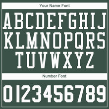 Load image into Gallery viewer, Custom Hunter Green White Round Neck Basketball Jersey
