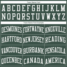Load image into Gallery viewer, Custom Hunter Green White Round Neck Basketball Jersey
